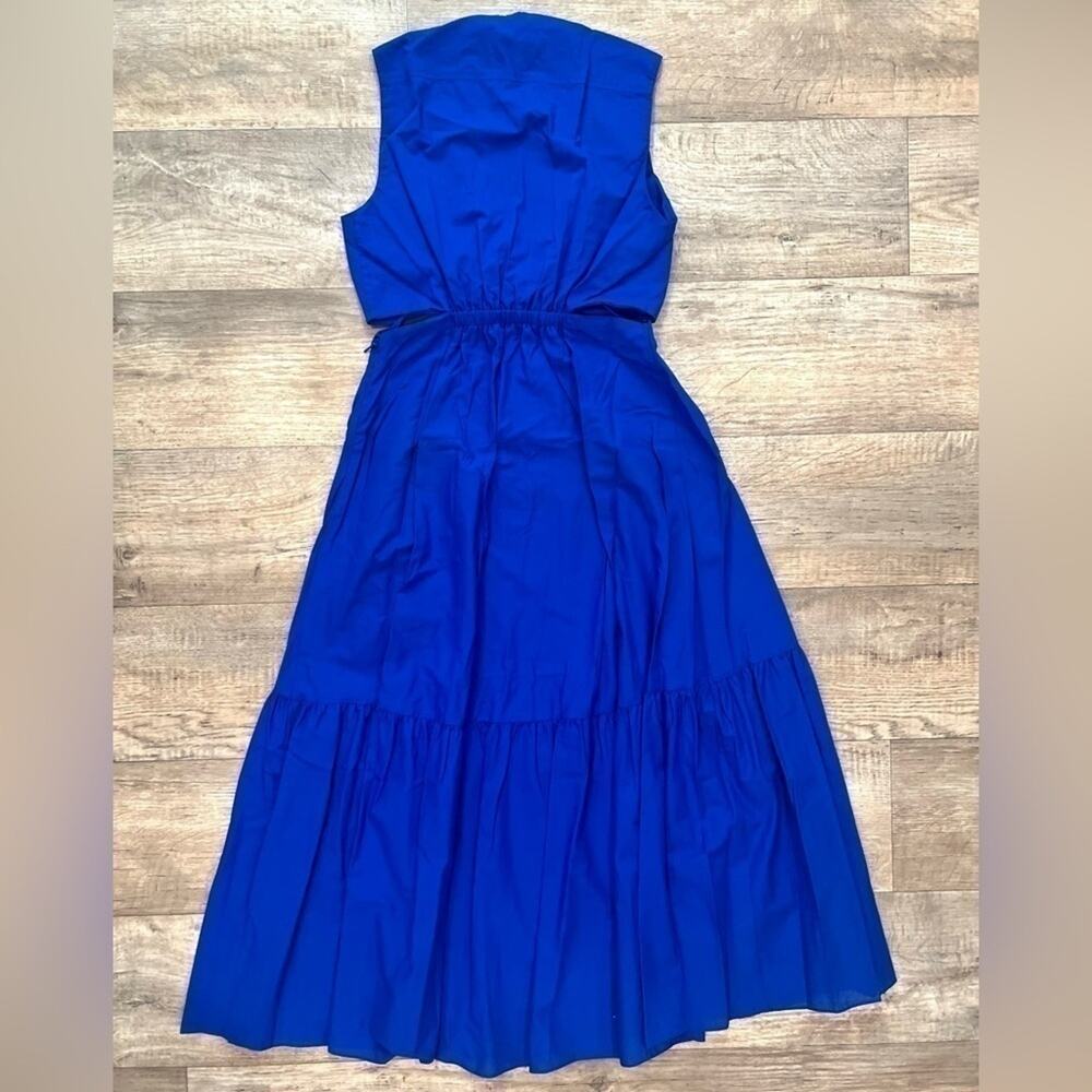 Mango NWT Royal Blue Cotton Twist Front Maxi Dress 4 6 8 10 - Picture 16 of 16